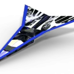 The Needle Blue Spirit paper airplane template