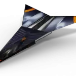 The Needle Space Steel paper airplane template