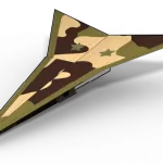 The Needle Mighty Flyer paper airplane template
