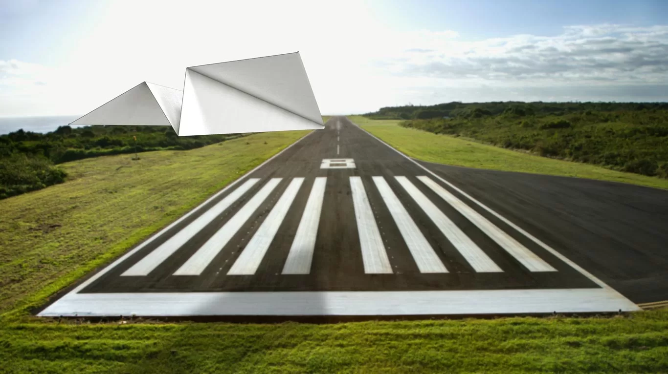 paper airplane landing game for kids of all ages