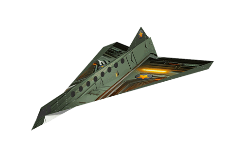 Military spaceship Galaxy Fighter Paper Airplane Design