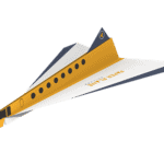 Branded paper airplane template