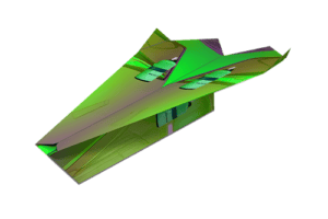green cyclone paper plane design with nitro