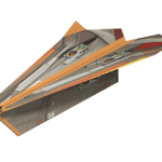 Orange Jetstream paper airplane template