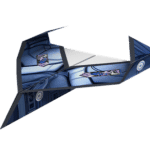 Blue Wasp paper plane design