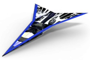 The Needle Blue Spirit paper airplane template