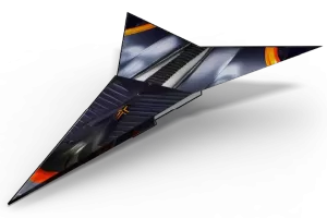 The Needle Space Steel paper airplane template
