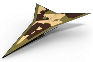 The Needle Mighty Flyer paper airplane template
