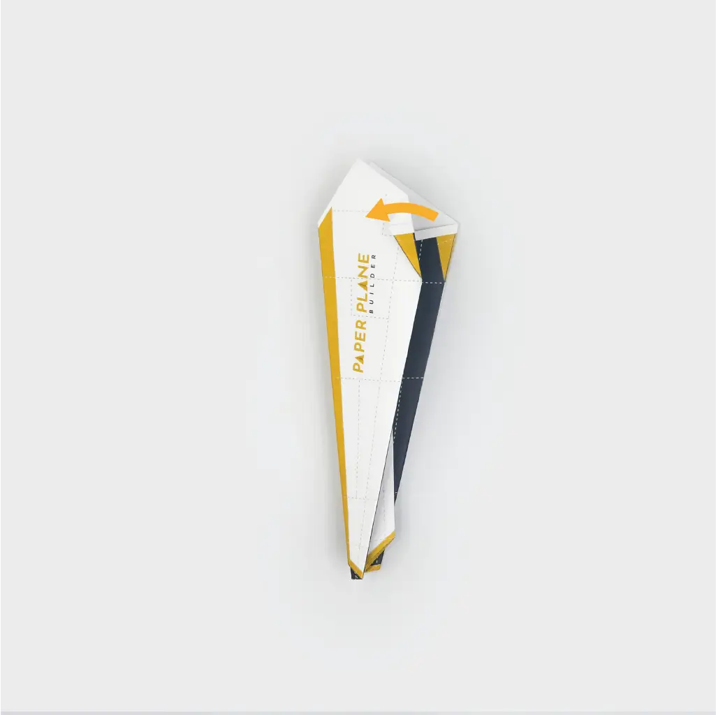 Finally, fold the wing tips upward to create the winglets.