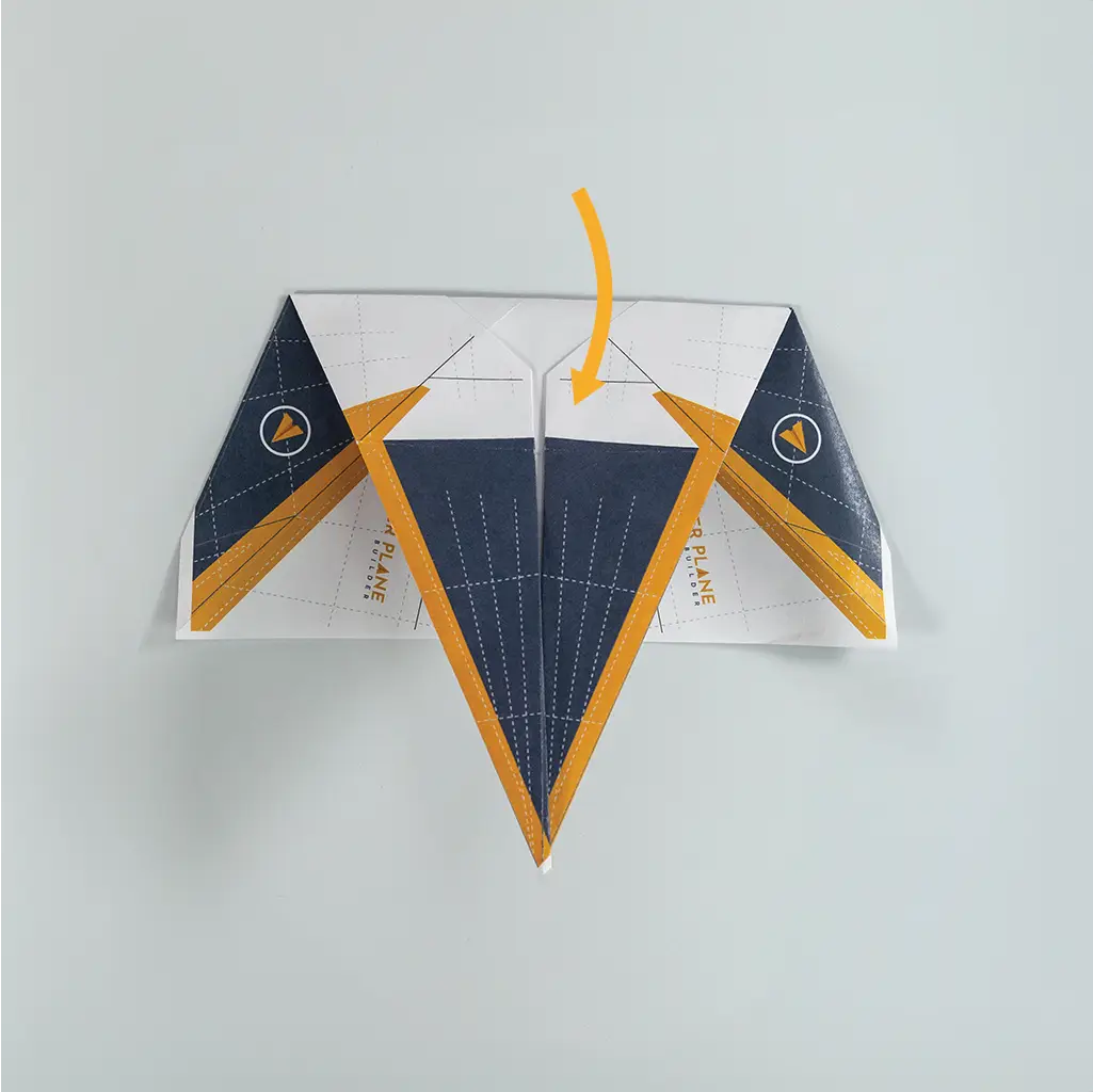 Fold the upper two-thirds of the plane toward you.