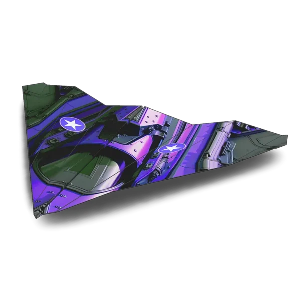 Nighthawk Alien Ship Paper Glider Template