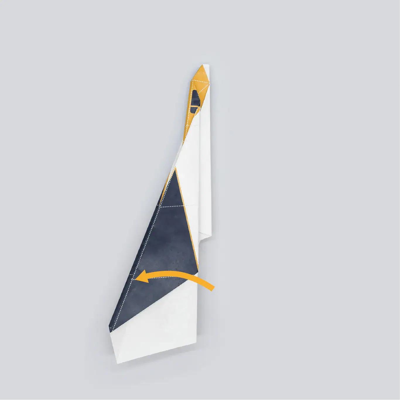 Fold both of the wings up to complete the wing structure. REF: Line #6
